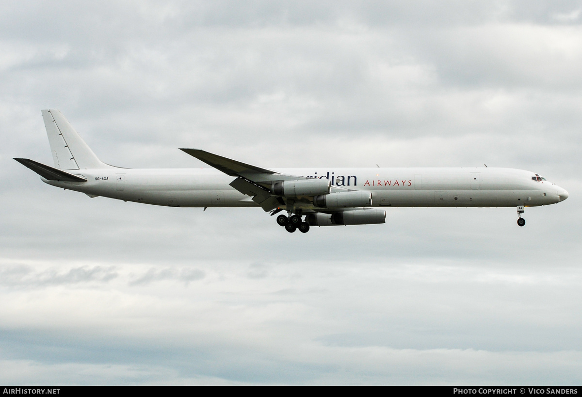 Aircraft Photo of 9G-AXA | McDonnell Douglas DC-8-63(F) | Meridian Airways | AirHistory.net #767424
