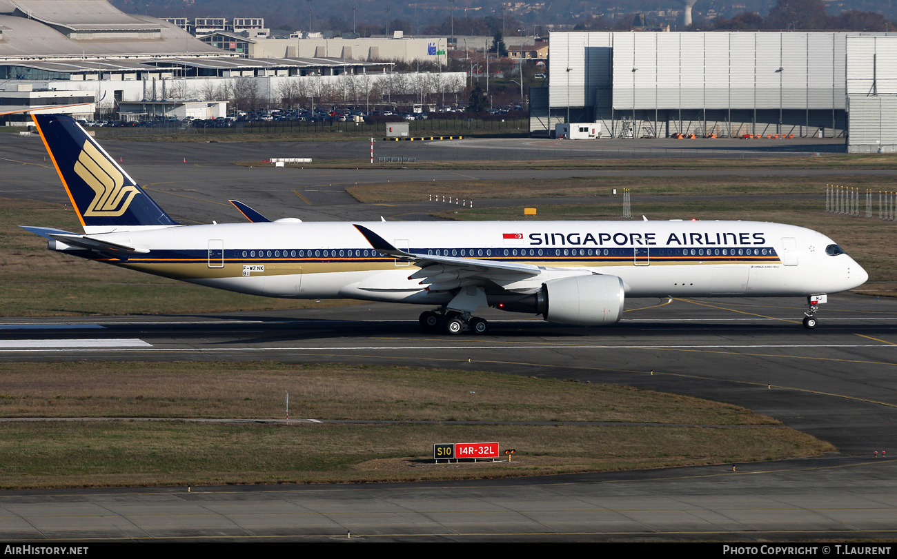 Aircraft Photo of F-WZNK | Airbus A350-941 | Singapore Airlines | AirHistory.net #767497