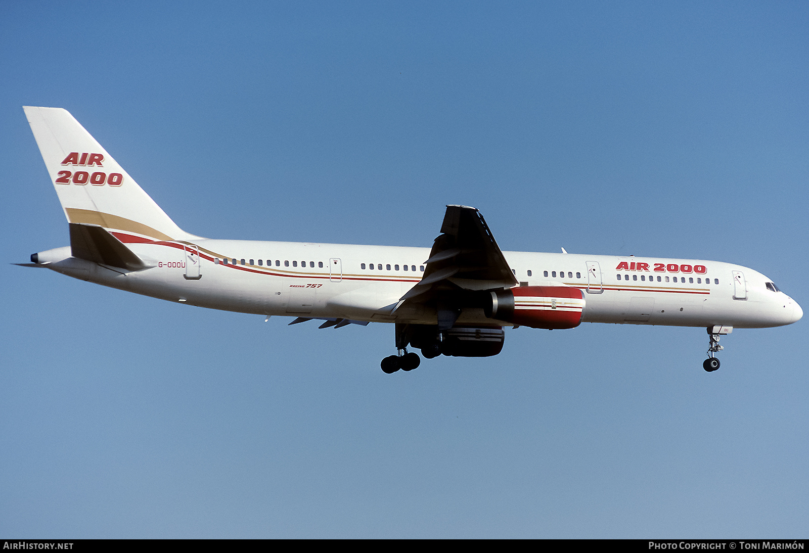 Aircraft Photo of G-OOOU | Boeing 757-2Y0 | Air 2000 | AirHistory.net #767573