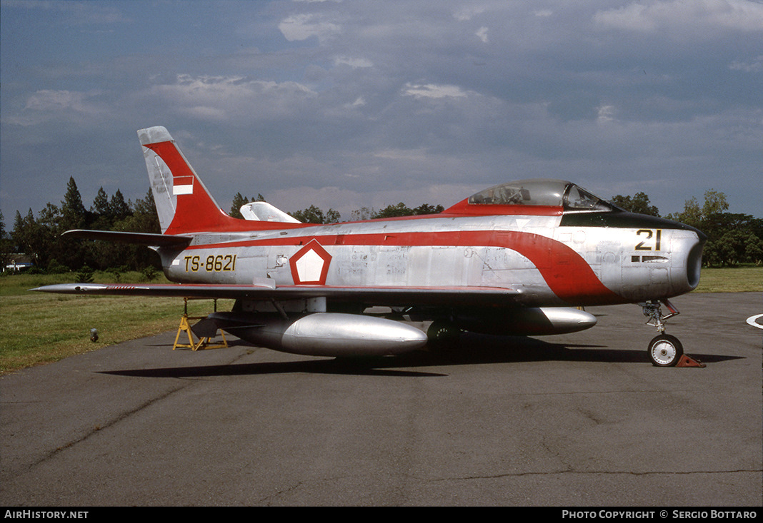 Aircraft Photo of TS-8621 | Commonwealth CA-27 Sabre Mk32 | Indonesia - Air Force | AirHistory.net #767652