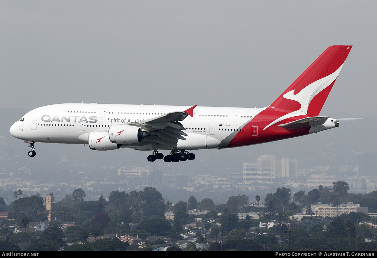 Aircraft Photo of VH-OQH | Airbus A380-842 | Qantas | AirHistory.net #767676