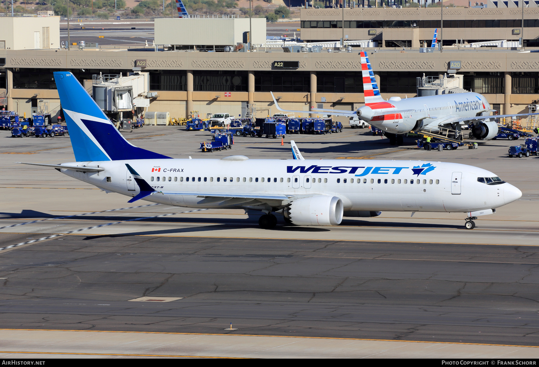 Aircraft Photo of C-FRAX | Boeing 737-8 Max 8 | WestJet | AirHistory.net #767787