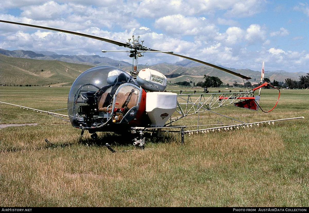 Aircraft Photo of ZK-HJK | Bell 47G-3B-2 | Marlborough Helicopters | AirHistory.net #767992