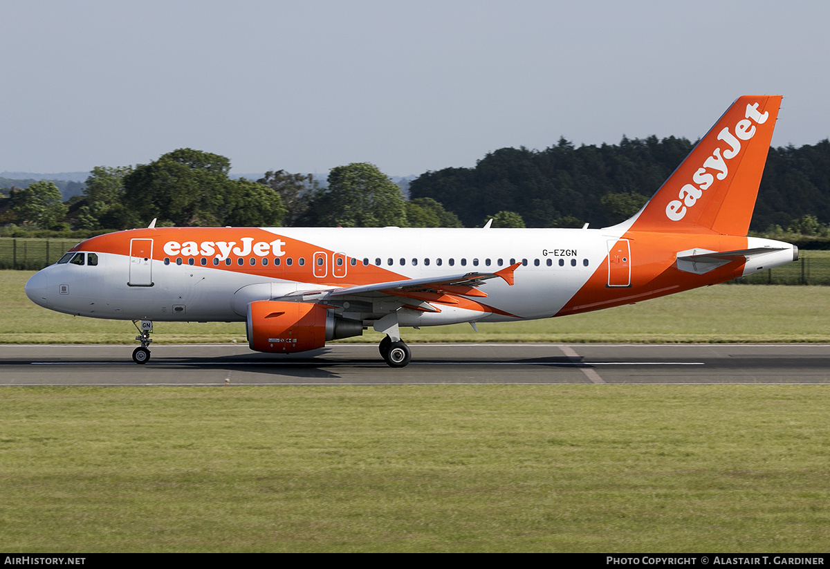 Aircraft Photo of G-EZGN | Airbus A319-111 | EasyJet | AirHistory.net #768053