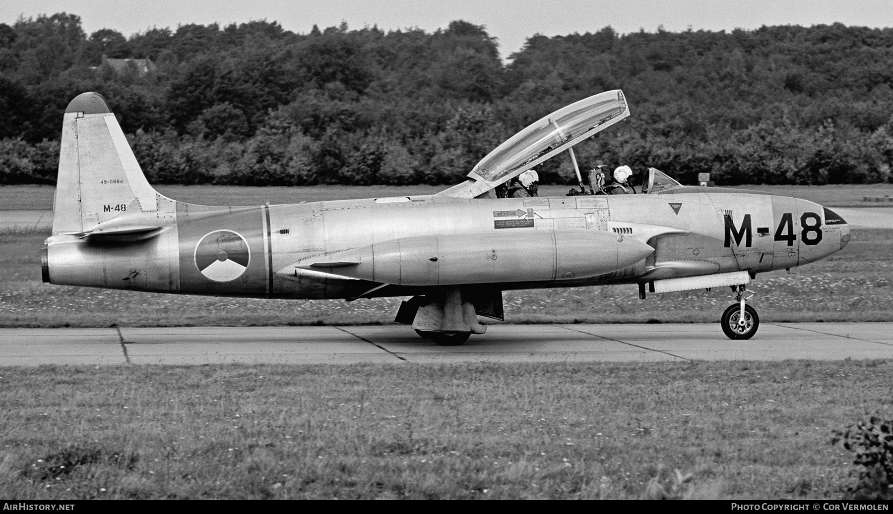 Aircraft Photo of M-48 / 49-0884 | Lockheed T-33A | Netherlands - Air Force | AirHistory.net #768173