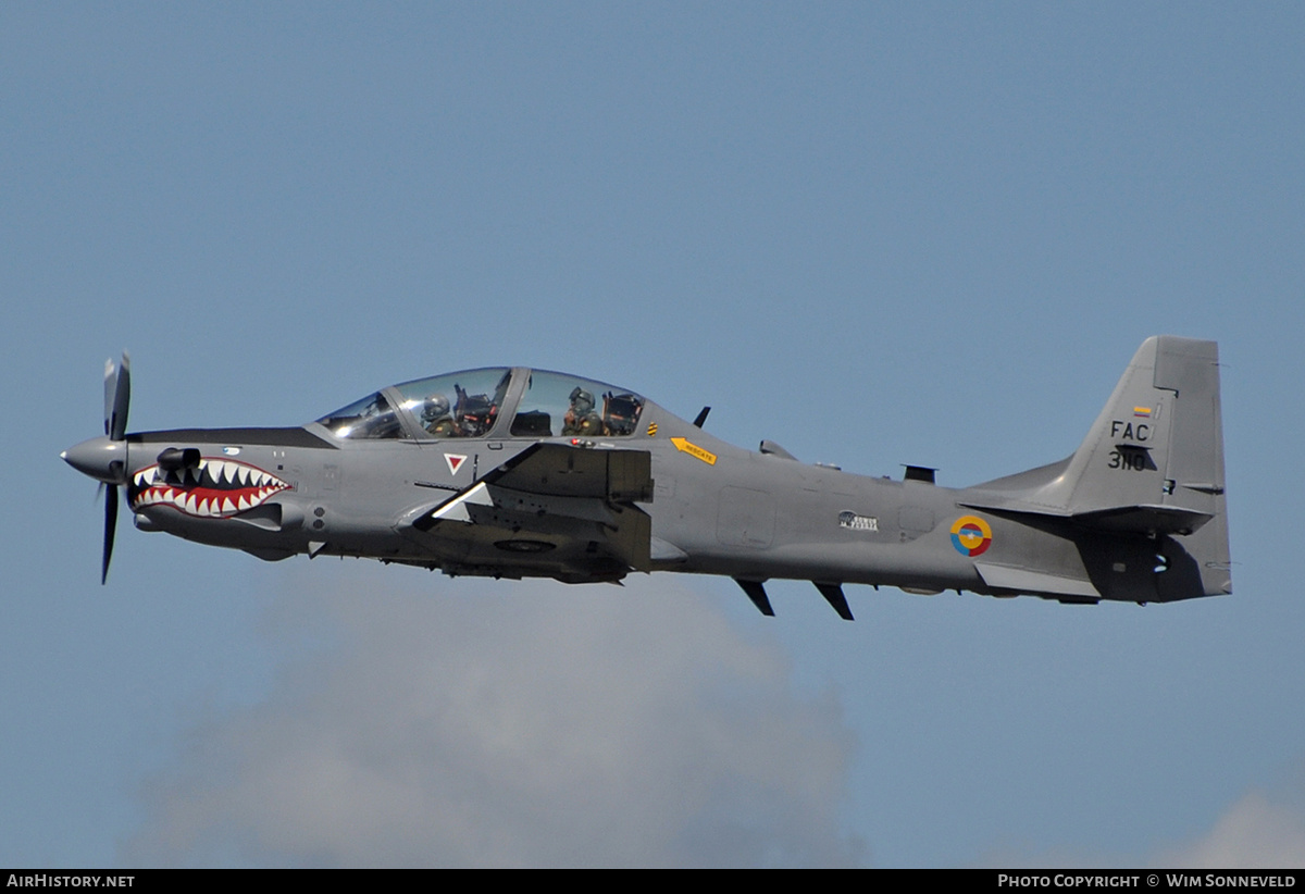 Aircraft Photo of FAC3110 | Embraer A-29B Super Tucano | Colombia - Air Force | AirHistory.net #768439
