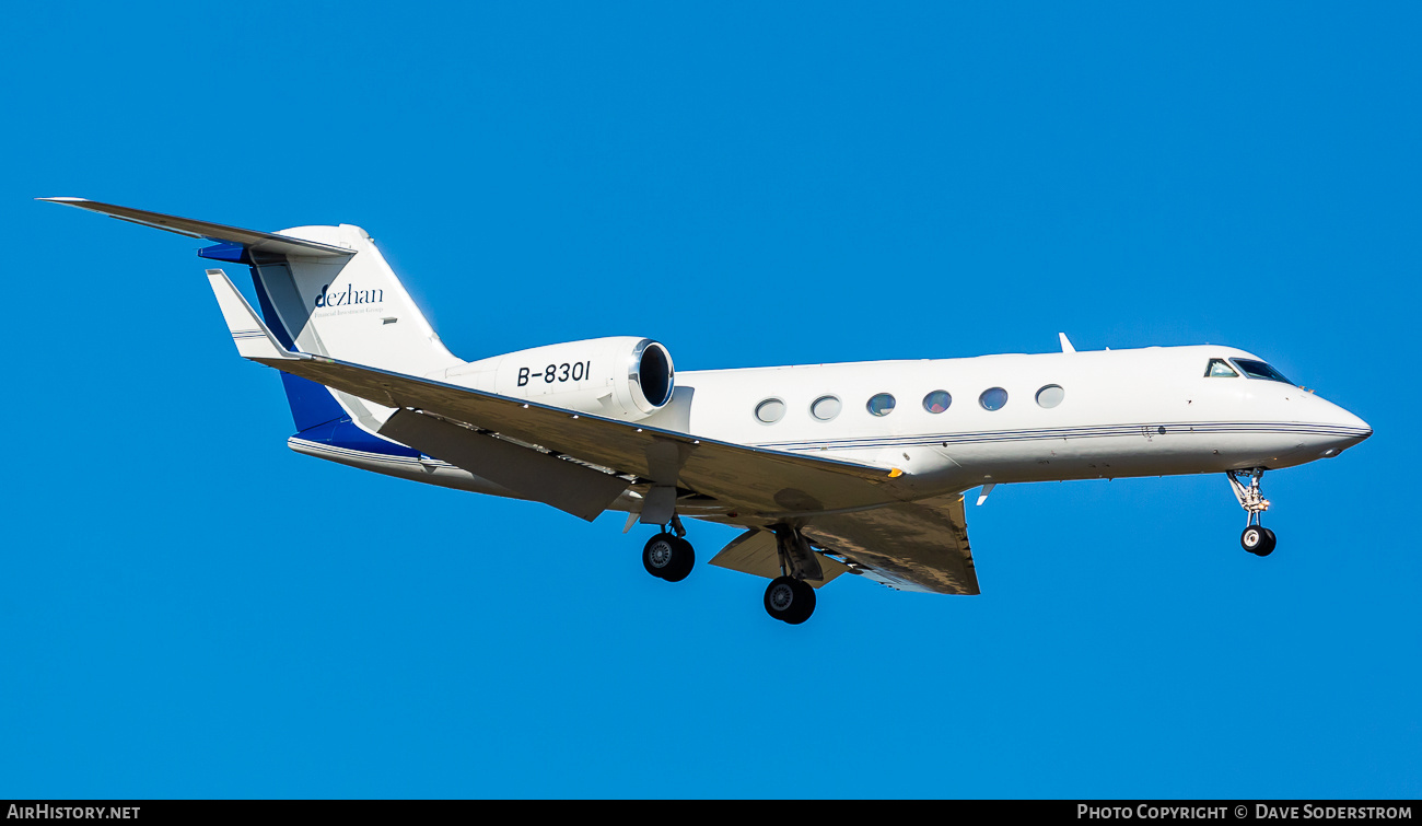 Aircraft Photo of B-8301 | Gulfstream Aerospace G-IV-X Gulfstream G450 | Dezhan Financial Investment Group | AirHistory.net #769302