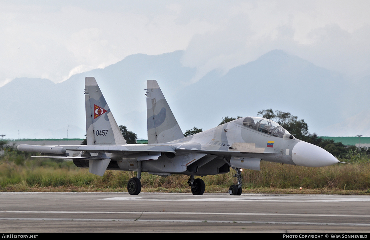 Aircraft Photo of 0457 | Sukhoi Su-30MK2 | Venezuela - Air Force | AirHistory.net #769312