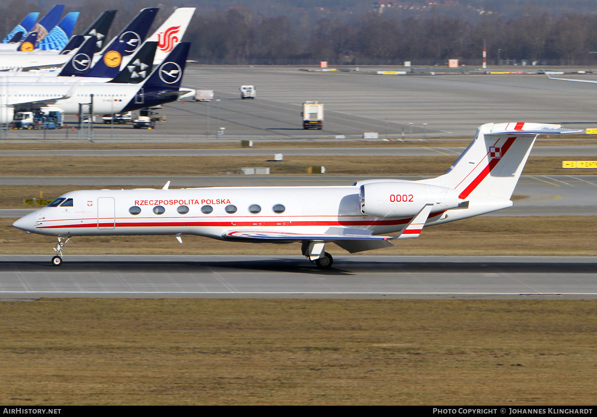 Aircraft Photo of 0002 | Gulfstream Aerospace G-V-SP Gulfstream G550 | Poland - Air Force | AirHistory.net #769383