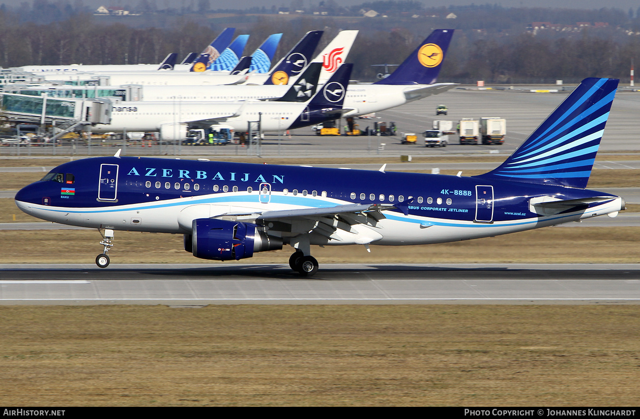 Aircraft Photo of 4K-8888 | Airbus ACJ319 (A319-115/CJ) | Azerbaijan Government | AirHistory.net #769393