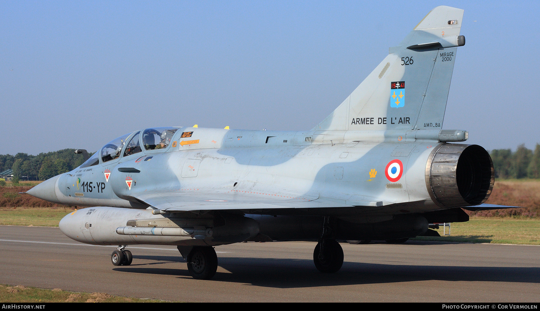 Aircraft Photo of 526 | Dassault Mirage 2000B | France - Air Force | AirHistory.net #769419