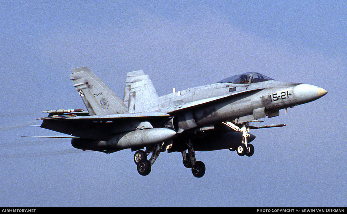Aircraft Photo of C15-34 | McDonnell Douglas EF-18A Hornet | Spain - Air Force | AirHistory.net #769425
