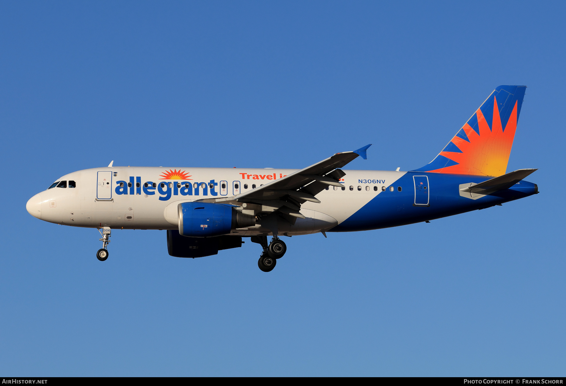 Aircraft Photo of N306NV | Airbus A319-111 | Allegiant Air | AirHistory.net #769476