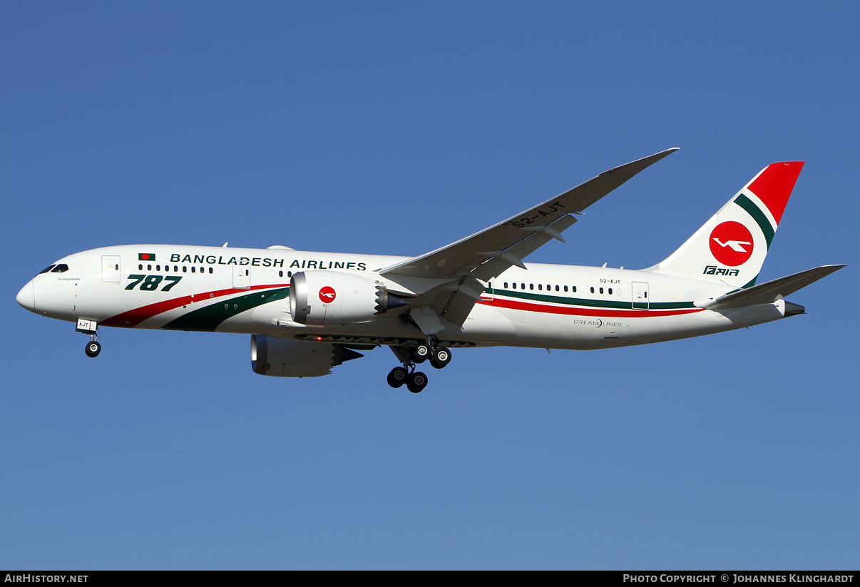 Aircraft Photo of S2-AJT | Boeing 787-8 Dreamliner | Biman Bangladesh Airlines | AirHistory.net #769651