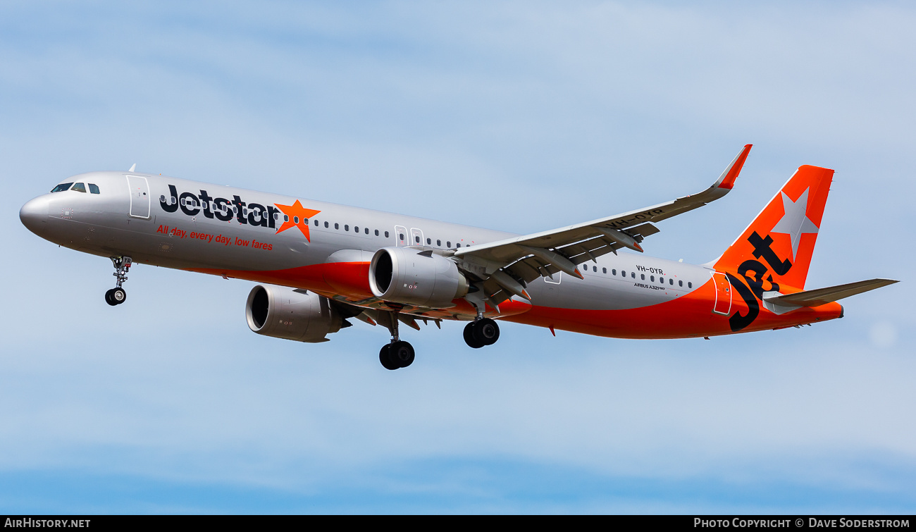 Aircraft Photo of VH-OYR | Airbus A321-251NX | Jetstar Airways | AirHistory.net #769695