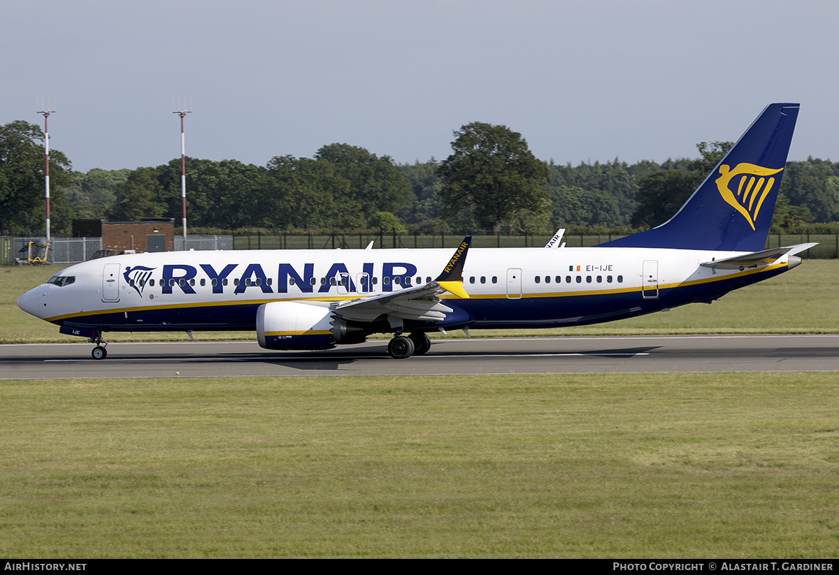 Aircraft Photo of EI-IJE | Boeing 737-8200 Max 200 | Ryanair | AirHistory.net #769752