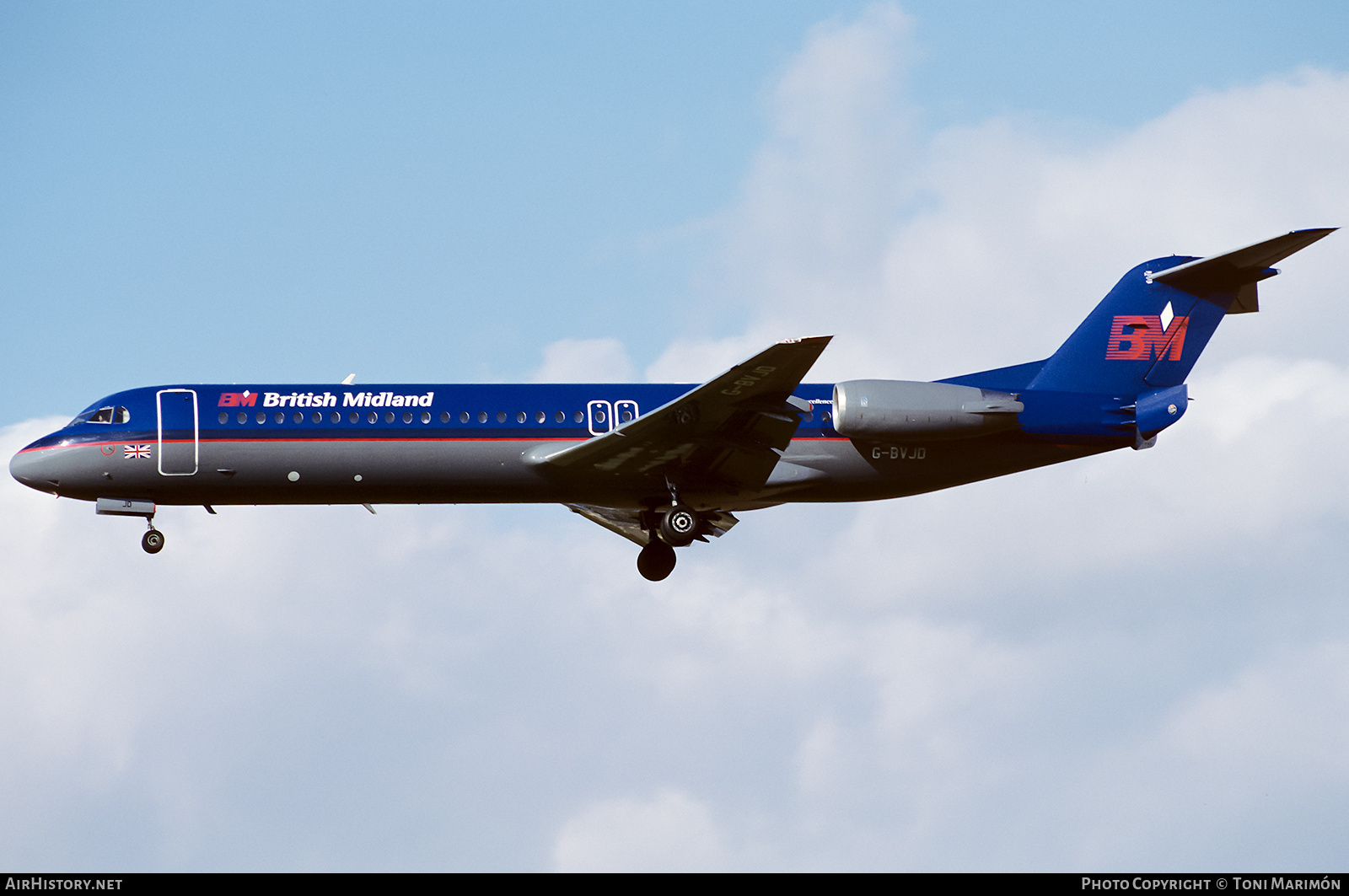 Aircraft Photo of G-BVJD | Fokker 100 (F28-0100) | British Midland Airways - BMA | AirHistory.net #769825