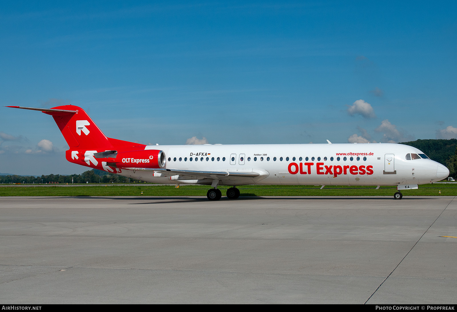 Aircraft Photo of D-AFKA | Fokker 100 (F28-0100) | OLT Express - Ostfriesische Lufttransport | AirHistory.net #769991