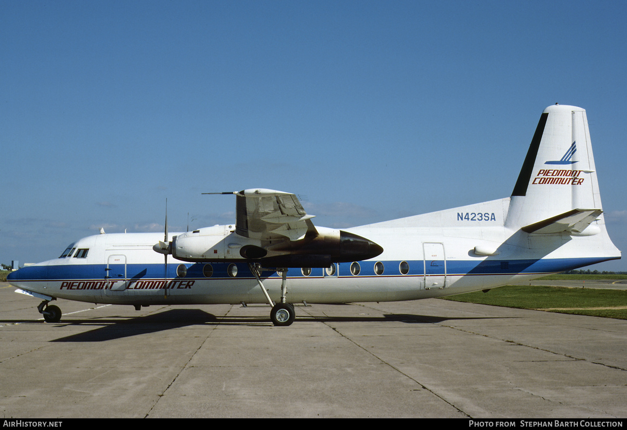 Aircraft Photo of N423SA | Fokker F27-600 Friendship | Piedmont Commuter | AirHistory.net #770032