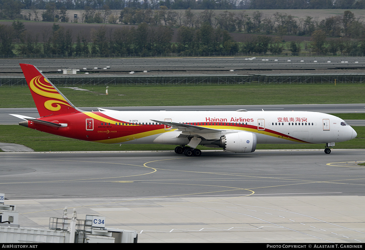 Aircraft Photo of B-207V | Boeing 787-9 Dreamliner | Hainan Airlines | AirHistory.net #770226