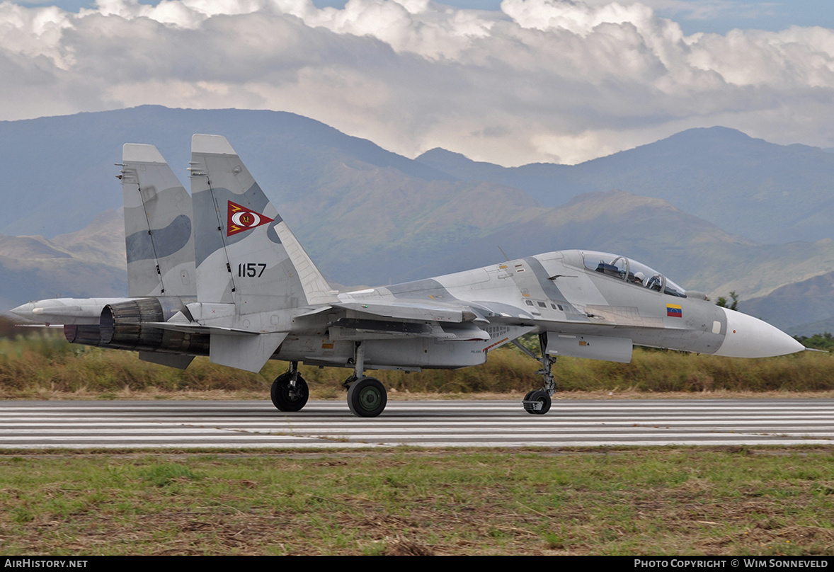 Aircraft Photo of 1157 | Sukhoi Su-30MK2 | Venezuela - Air Force | AirHistory.net #770380