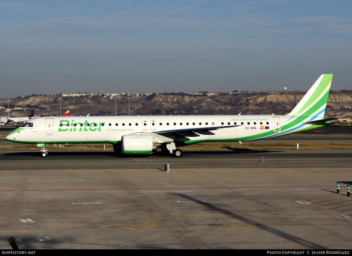 Aircraft Photo of EC-NFA | Embraer 195-E2 (ERJ-190-400) | Binter Canarias | AirHistory.net #770646