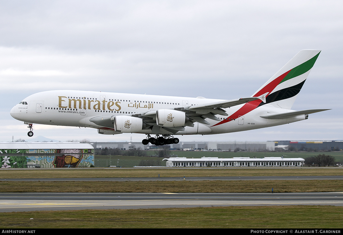 Aircraft Photo of A6-EOS | Airbus A380-861 | Emirates | AirHistory.net #770703