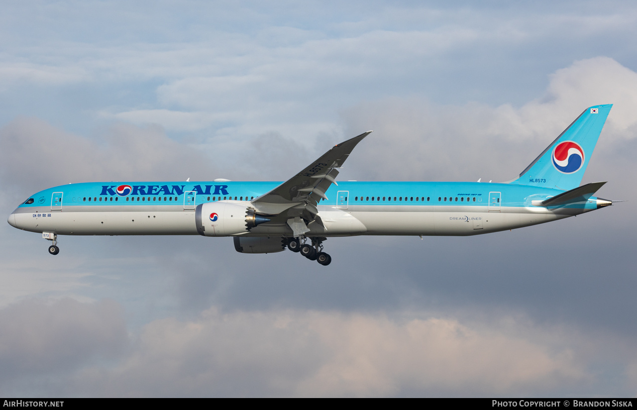 Aircraft Photo of HL8573 | Boeing 787-10 Dreamliner | Korean Air | AirHistory.net #770782