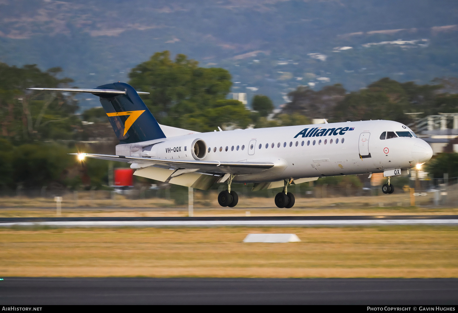 Aircraft Photo of VH-QQX | Fokker 70 (F28-0070) | Alliance Airlines | AirHistory.net #770795
