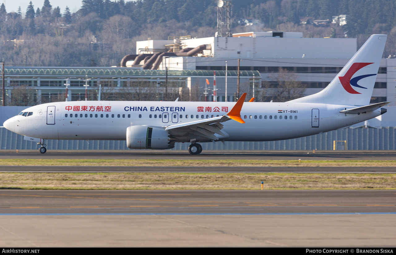 Aircraft Photo of VT-BWI | Boeing 737-8 Max 8 | China Eastern Airlines | AirHistory.net #770811