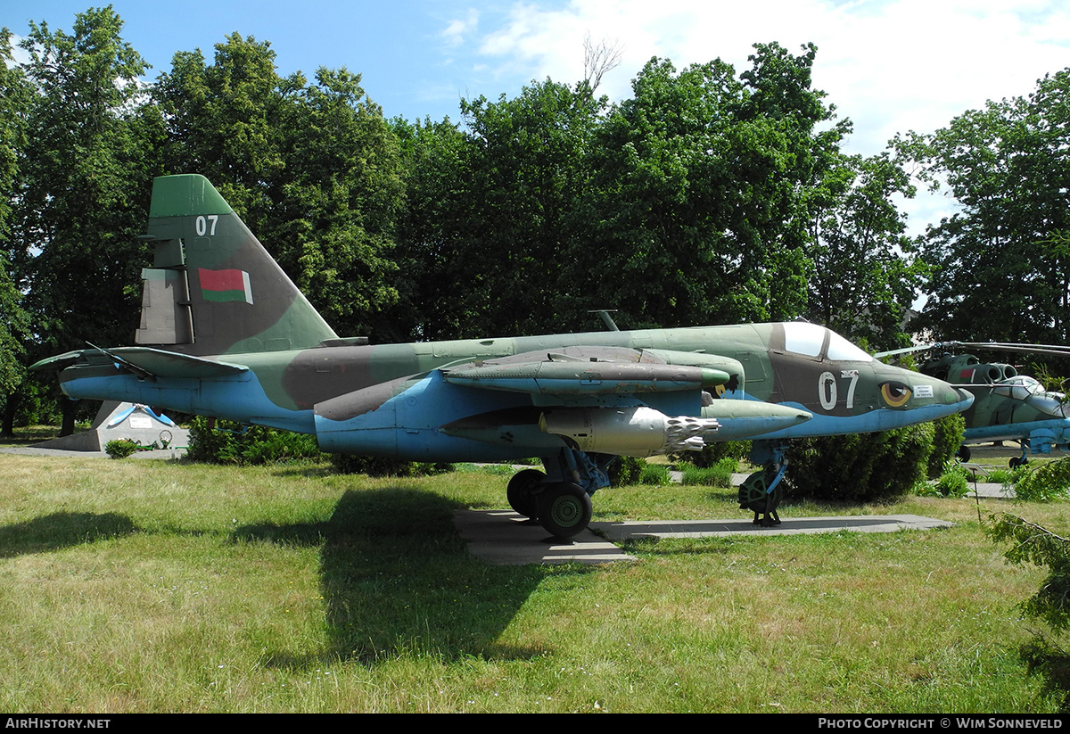 Aircraft Photo of 07 white | Sukhoi Su-25 | Belarus - Air Force | AirHistory.net #770953