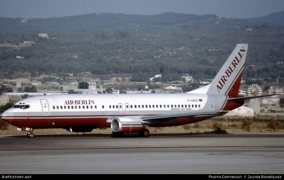 Aircraft Photo of D-ABAD | Boeing 737-4Y0 | Air Berlin | AirHistory.net #771146