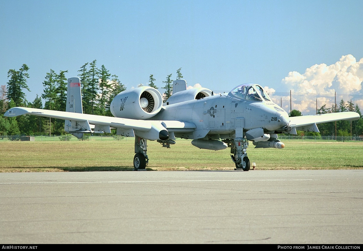 Aircraft Photo of 80-0218 | Fairchild A-10A Thunderbolt II | USA - Air Force | AirHistory.net #771228