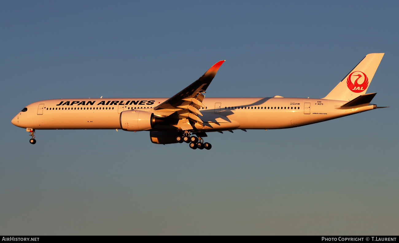 Aircraft Photo of F-WZFS | Airbus A350-1041 | Japan Airlines - JAL | AirHistory.net #771418