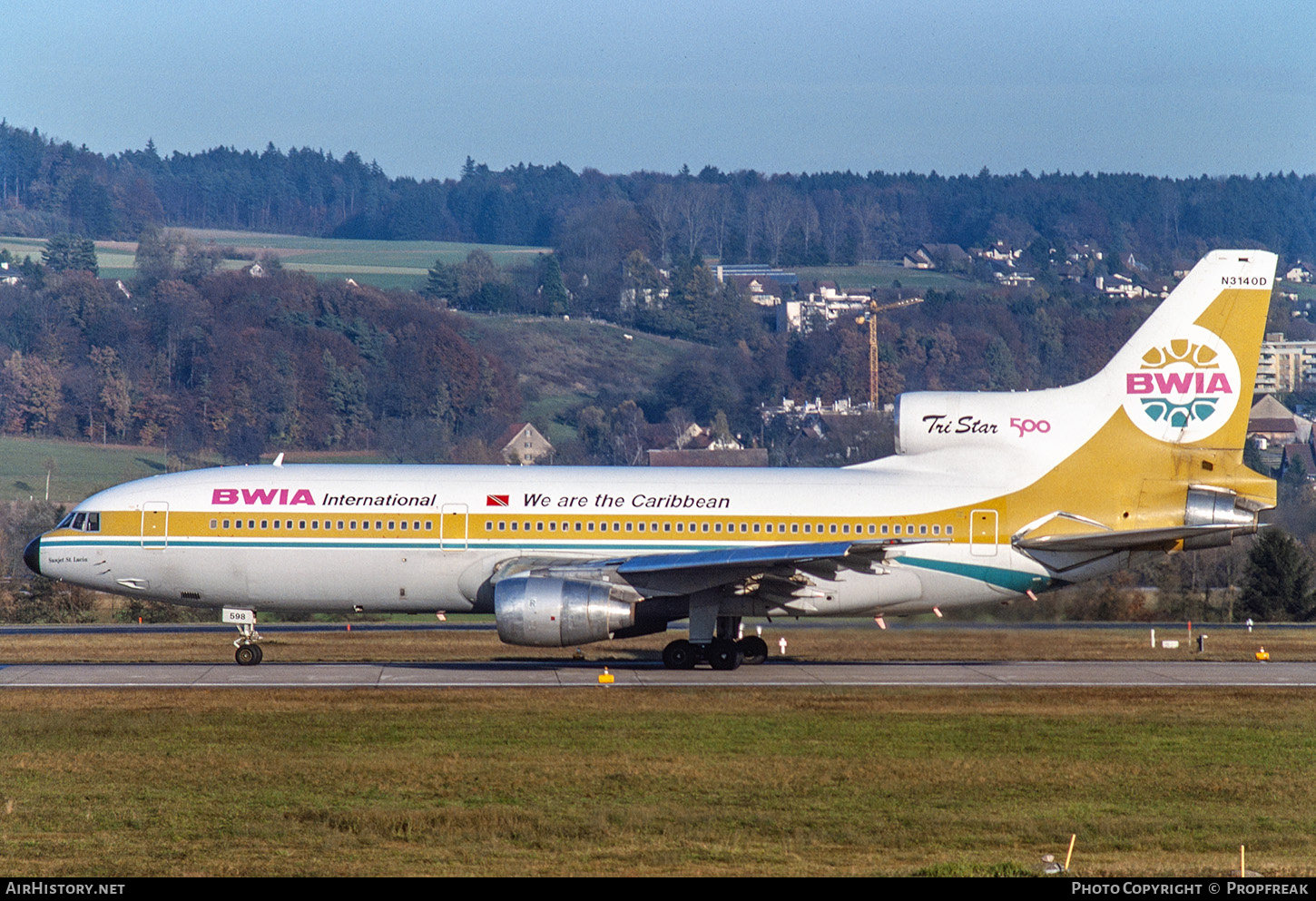 Aircraft Photo of N3140D | Lockheed L-1011-385-3 TriStar 500 | BWIA International | AirHistory.net #771596