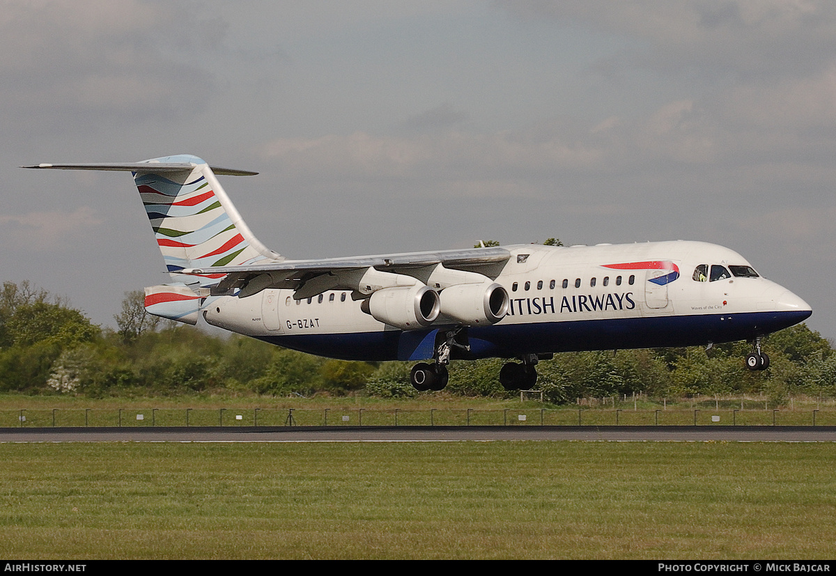 Aircraft Photo of G-BZAT | British Aerospace Avro 146-RJ100 | British Airways | AirHistory.net #771620