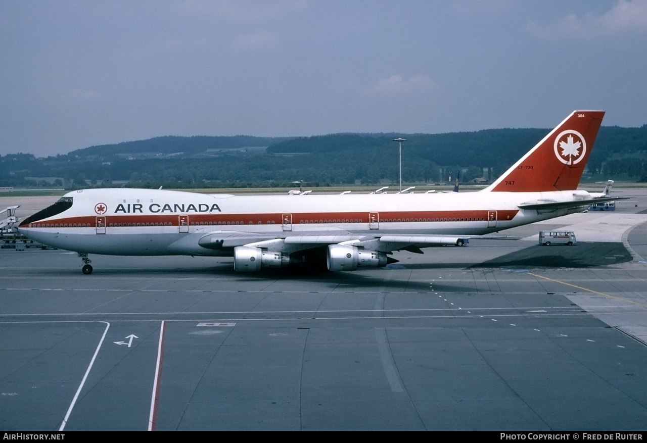 Aircraft Photo of CF-TOD | Boeing 747-133 | Air Canada | AirHistory.net #771689