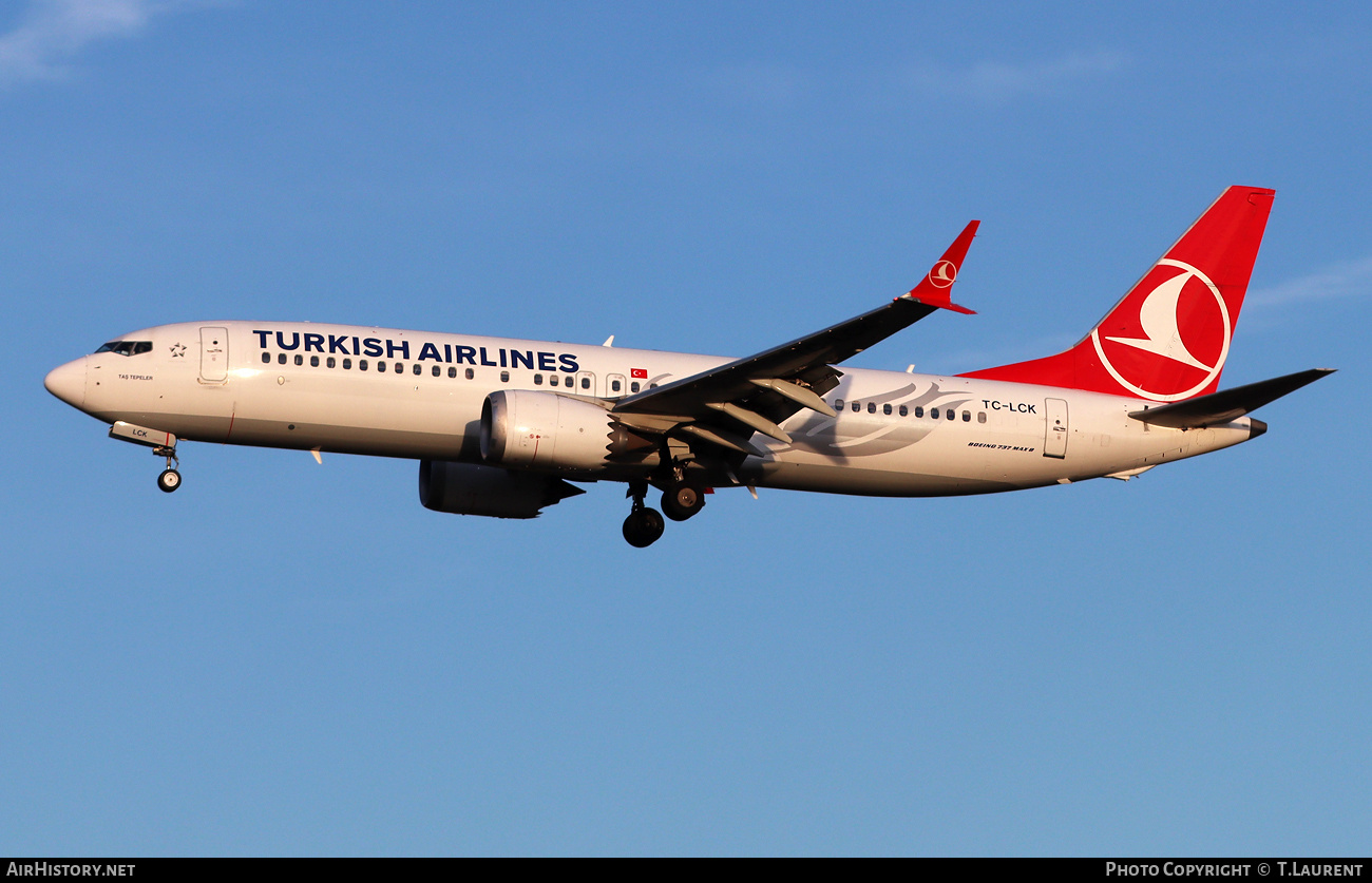 Aircraft Photo of TC-LCK | Boeing 737-8 Max 8 | Turkish Airlines | AirHistory.net #771706