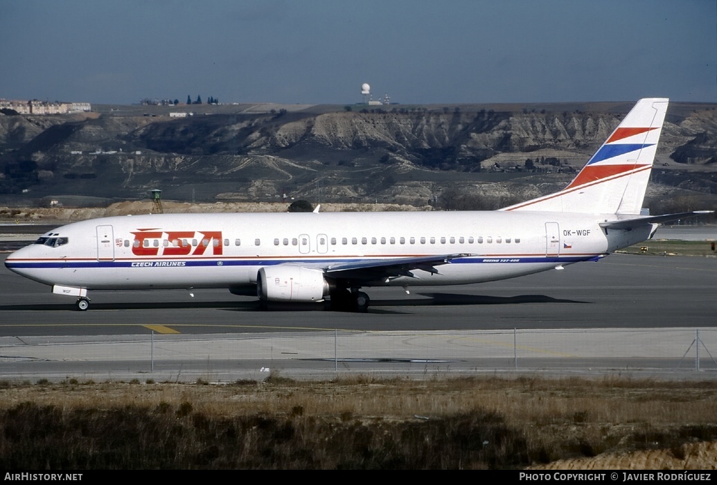 Aircraft Photo of OK-WGF | Boeing 737-4Y0 | ČSA - Czech Airlines | AirHistory.net #771715