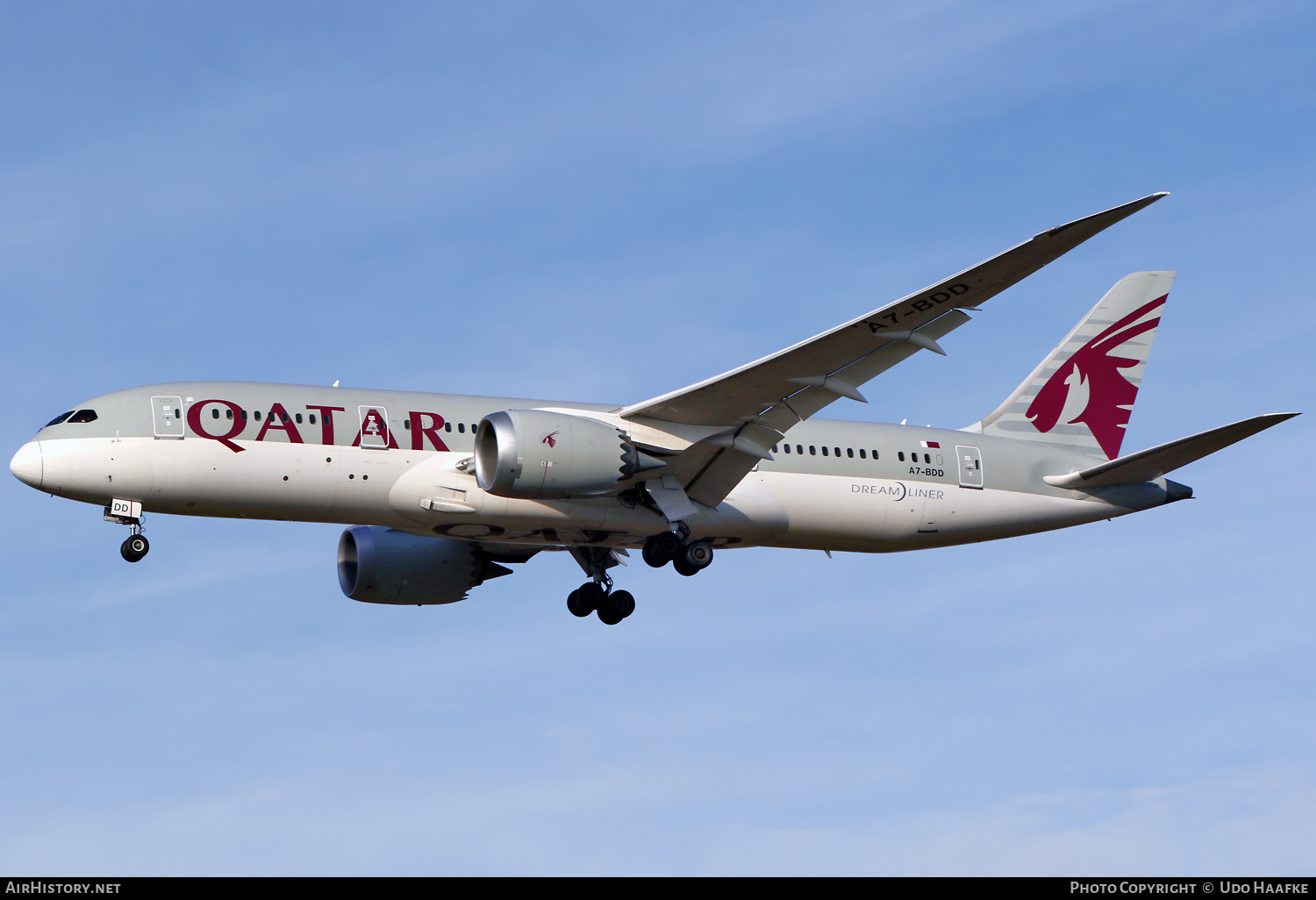 Aircraft Photo of A7-BDD | Boeing 787-8 Dreamliner | Qatar Airways | AirHistory.net #771775