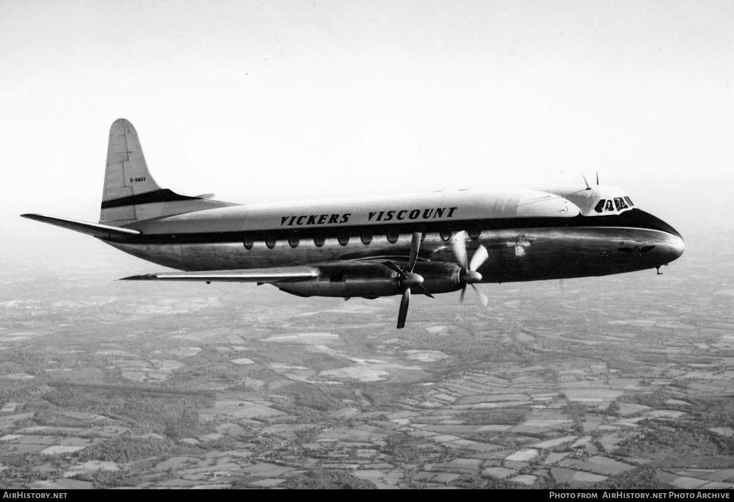 Aircraft Photo of G-AMAV | Vickers 700 Viscount | Vickers | AirHistory.net #771778