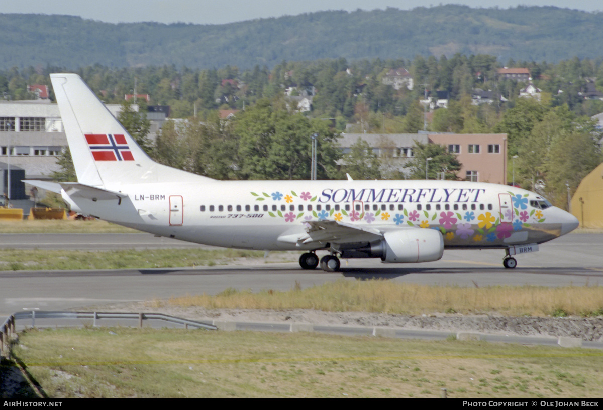 Aircraft Photo of LN-BRM | Boeing 737-505 | Braathens SAFE | AirHistory.net #771847