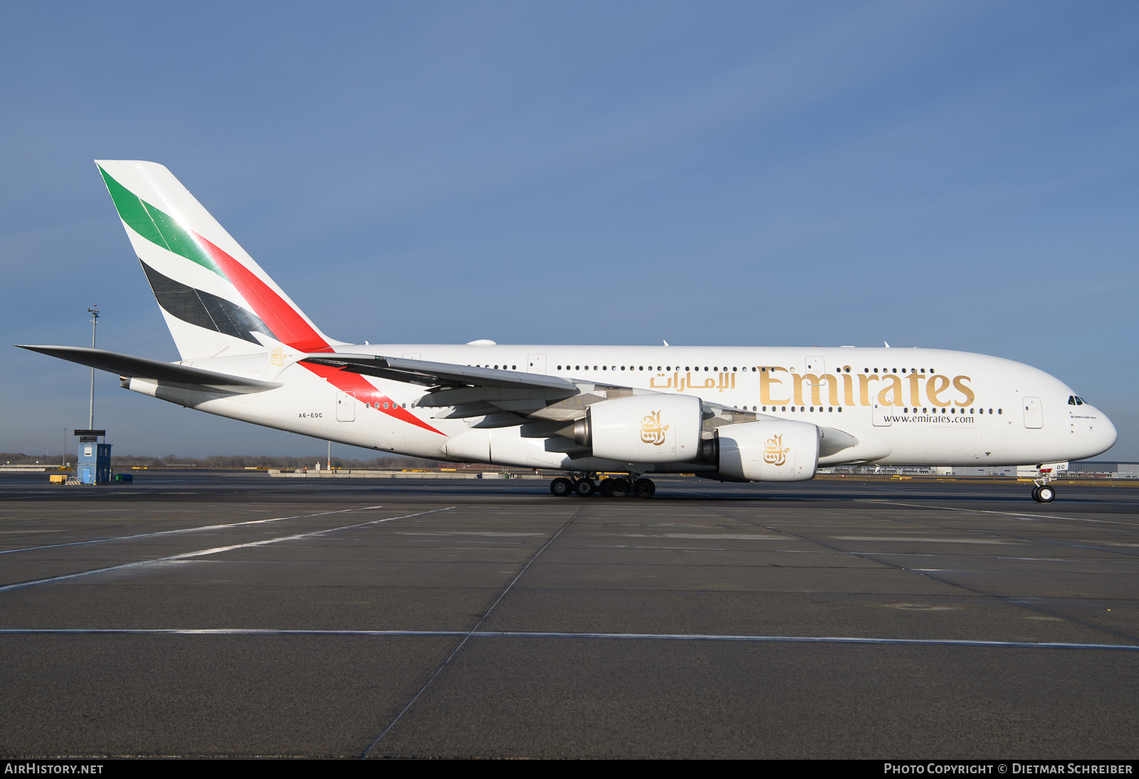 Aircraft Photo of A6-EOC | Airbus A380-861 | Emirates | AirHistory.net #771855