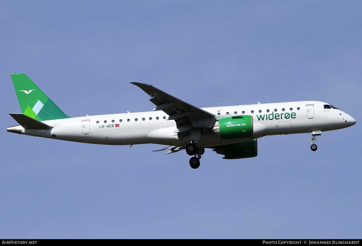 Aircraft Photo of LN-WEB | Embraer 190-E2 (ERJ-190-300) | Widerøe | AirHistory.net #771860