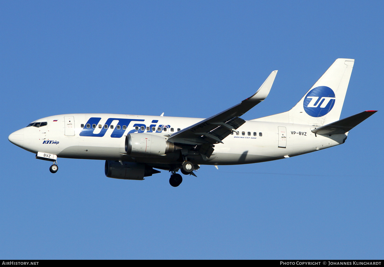 Aircraft Photo of VP-BVZ | Boeing 737-524 | UTair | AirHistory.net #771914