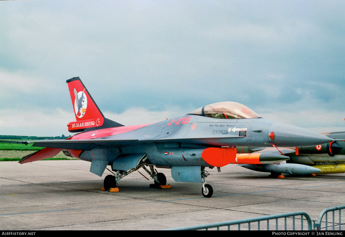 Aircraft Photo of J-218 | General Dynamics F-16A Fighting Falcon | Netherlands - Air Force | AirHistory.net #771979