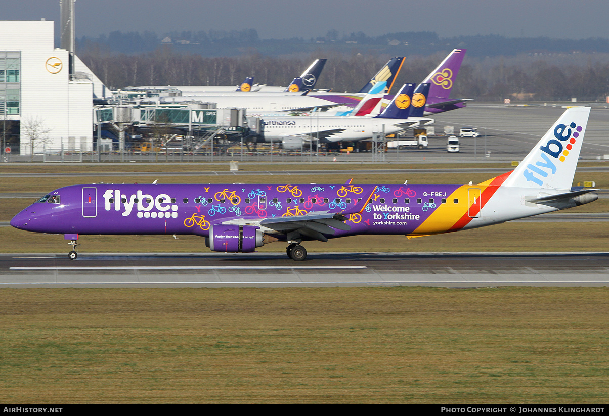 Aircraft Photo of G-FBEJ | Embraer 195LR (ERJ-190-200LR) | Flybe | AirHistory.net #772033