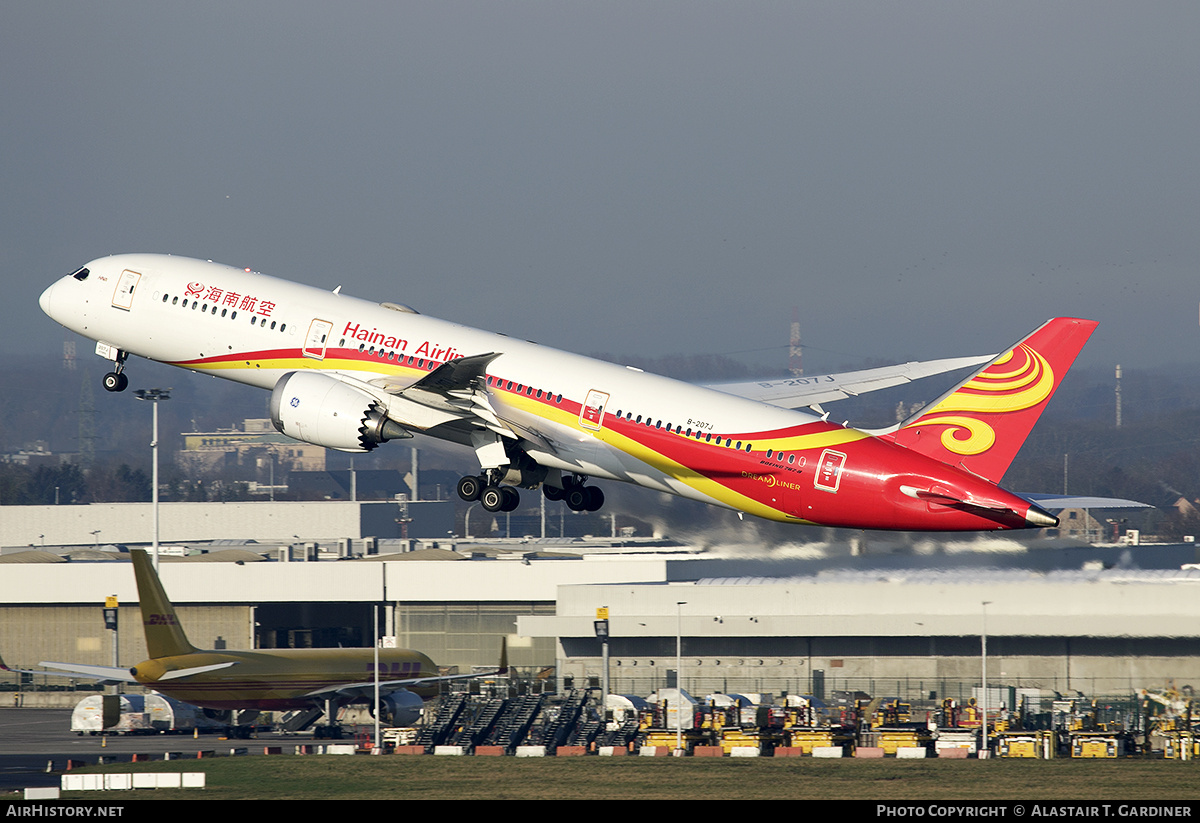 Aircraft Photo of B-207J | Boeing 787-9 Dreamliner | Hainan Airlines | AirHistory.net #772077