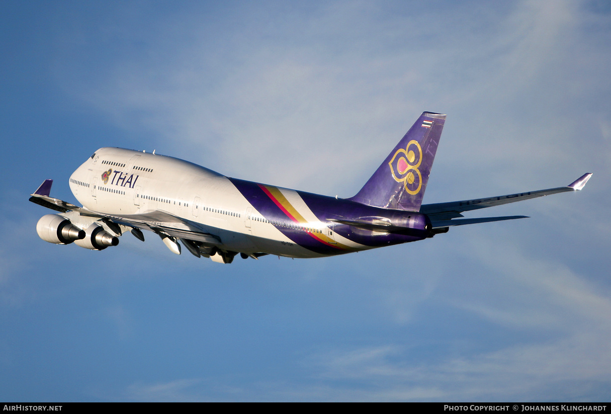 Aircraft Photo of HS-TGH | Boeing 747-4D7 | Thai Airways International | AirHistory.net #772226