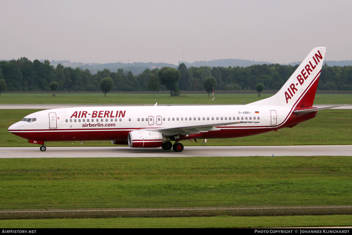 Aircraft Photo of D-ABBU | Boeing 737-8Q8 | Air Berlin | AirHistory.net #772231